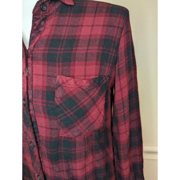 Rails Hunter Crimson Pitch Plaid Button Down Long Sleeve Top Size XS - Picture 4 of 11